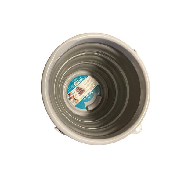 Brookstone MultiPurpose Collapsible Bucket 10L/2.6 Gal Gray Space Saving Design! - Picture 4 of 7